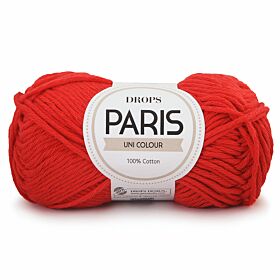 DROPS Paris Uni Colour - 12 rood - Katoen Garen