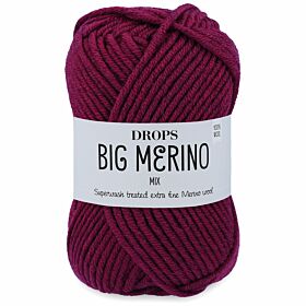 DROPS Big Merino 12 wijnrood / heide (mix) - Wol Garen