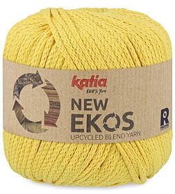 Katia New Ekos - 120 geel - Gerecycled Polyester/Katoen Garen 1
