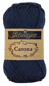 Scheepjes Catona 50 gram - 124 ultramarine / marineblauw - Katoen Garen