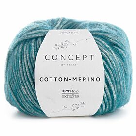 Katia Concept Cotton-Merino 126 groenblauw - Katoen/Merino Garen