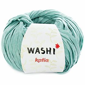 Katia Washi 129 mintgroen / witgroen - Lintgaren