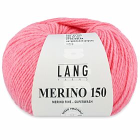 Lang Yarns Merino 150 - 129 roze - Merinowol Garen