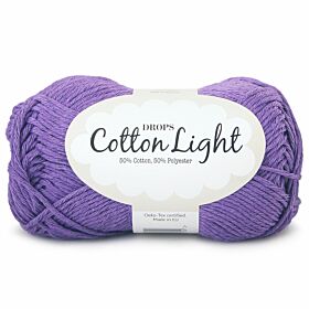 DROPS Cotton Light Uni Colour - 13 lila - Katoen/Polyester Garen