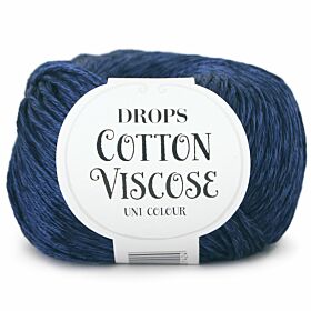 DROPS Cotton Viscose Uni Colour - 13 marineblauw - Katoen/Viscose Garen