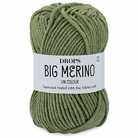 Drops Big Merino 13 olijfgroen / mosgroen (Uni Colour) - Wol Garen