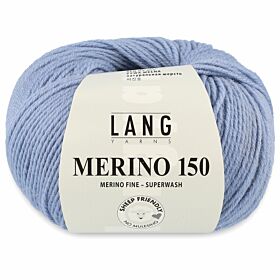 Lang Yarns Merino 150 - 134 licht jeansblauw / denim - Merinowol Garen