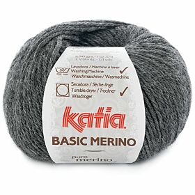 Katia Basic Merino 14 donkergrijs / antraciet - Wol/Acryl Garen