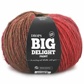 DROPS Big Delight Print - 14 frambozentaart - Wol Garen