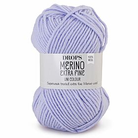 DROPS Merino Extra Fine Uni Colour 14 staalblauw / lavendel - Wol Garen
