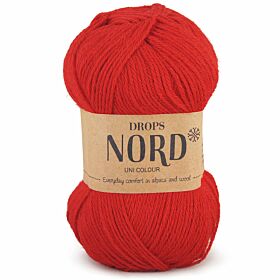 DROPS Nord Uni Colour - 14 rood - Alpaca Wol Garen