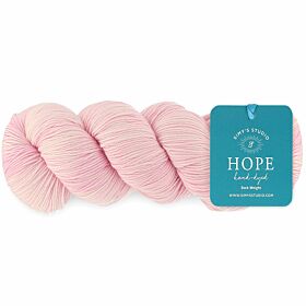 Simy’s Studio Hope Sock 14 where there's a will, there's a way / poeder babyroze - Handgeverfde Merinowol Garen