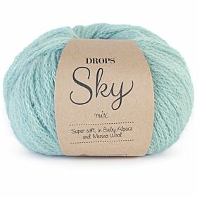 DROPS Sky Mix 15 aquamarijn / licht mint - Alpaca Wol Garen
