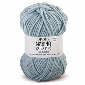 DROPS Merino Extra Fine Uni Colour - 15 lichtgrijs/groen - Wol & Garen