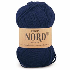 DROPS Nord Uni Colour - 15 marineblauw - Alpaca Wol Garen