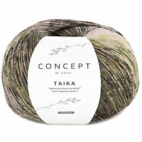 Katia Concept Taika Socks 153 bruin groen roze - Sokkengaren