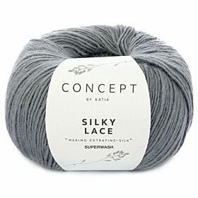 Katia Concept Silky Lace 154 grijs - Merino/Zijde Wolgaren
