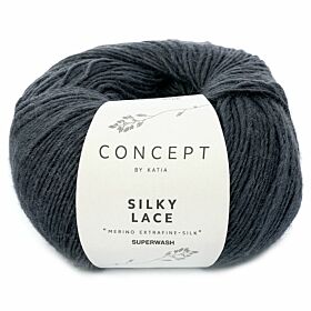 Katia Concept Silky Lace 155 antracietgrijs - Merino/Zijde Garen