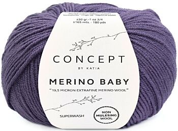 Katia Concept Merino Baby - 159 donker violet - Wol Garen 1