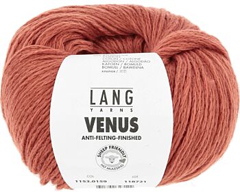 Lang Yarns Venus - 159 terracotta - Merino/Katoen Garen 1