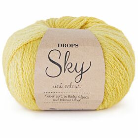 DROPS Sky Uni Colour 16 citroengeel / lemon - Alpaca Wol Garen