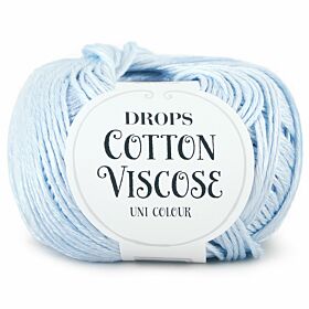 DROPS Cotton Viscose Uni Colour - 16 ijsblauw - Katoen/Viscose Garen