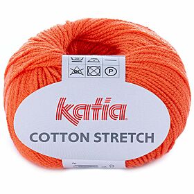 Katia Cotton Stretch 16 oranje - Katoen Stretchgaren