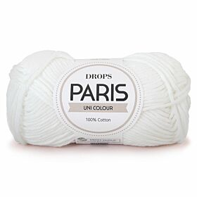 DROPS Paris Uni Colour - 16 wit - Katoen Garen