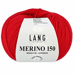 Lang Yarns Merino 150 - 160 felrood - Merinowol Garen