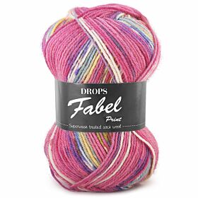 DROPS Fabel Print - 161 pink dream - Wol Garen