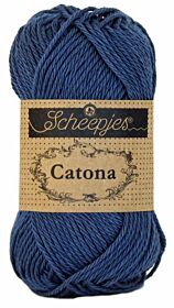 Scheepjes Catona 50 gram - 164 light navy / denimblauw - Katoen Garen