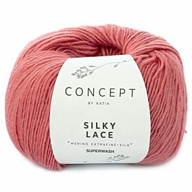 Katia Concept Silky Lace 166 koraal - Merino/Zijde Garen