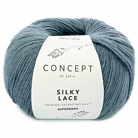 Katia Concept Silky Lace 169 jeansblauw / denim - Merino/Zijde Garen