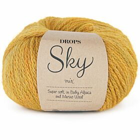 DROPS Sky Mix 17 kerrie / mosterdgeel - Alpaca Wol Garen