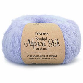 DROPS Brushed Alpaca Silk Uni Colour - 17 licht lavendelblauw - Wol Garen