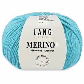 Lang Yarns Merino Plus 172 aquablauw / waterblauw - Merinowol Garen