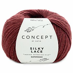 Katia Concept Silky Lace 176 wijnrood / bordeaux - Merino/Zijde Garen