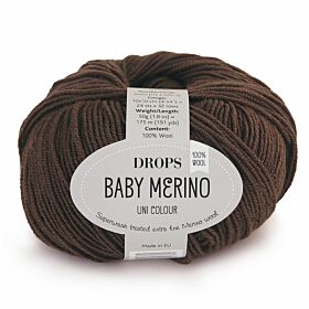 DROPS Baby Merino Uni Colour - 18 bruin - Wol & Garen