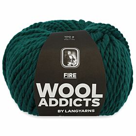 WoolAddicts Fire 18 donkergroen - Merinowol Garen