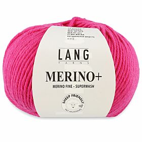 Lang Yarns Merino Plus 185 pink / felroze - Merinowol Garen
