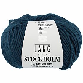 Lang Yarns Stockholm 188 donker petrol - Wol/Acryl Garen