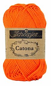 Scheepjes Catona 50 gram - 189 royal orange / oranje - Katoen Garen