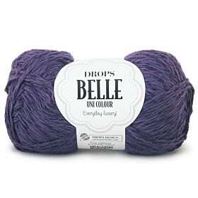 DROPS Belle Uni Colour - 19 donkerlila - Katoen Viscose Linnen Garen