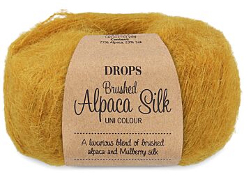 DROPS Brushed Alpaca Silk Uni Colour - 19 kerrie - Wol Garen 1