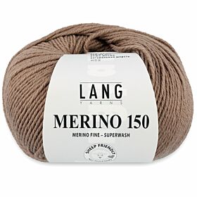 Lang Yarns Merino 150 - 196 lichtbruin - Merinowol Garen