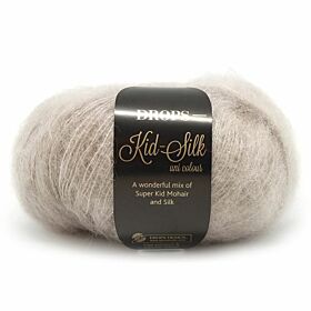 DROPS Kid-Silk Uni Colour - 20 lichtbeige - Mohair Garen