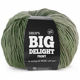 DROPS Big Delight Print 20 regenwoud / bosgroen - Wol Garen