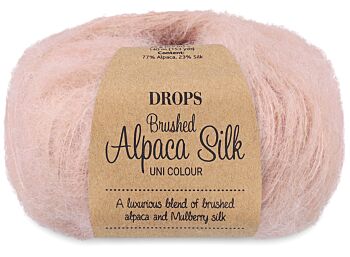 DROPS Brushed Alpaca Silk Uni Colour - 20 zandroos - Wol Garen 1