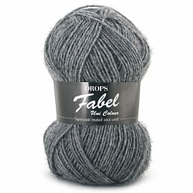 DROPS Fabel Uni Colour - 200 grijs - Wol Garen