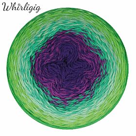 Scheepjes Whirligig 208 green to purple - Luxe Wol Garencake